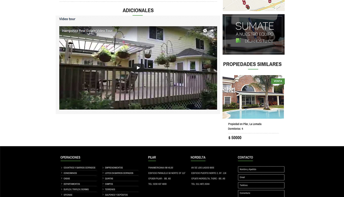 Diseño de página web inmobiliaria