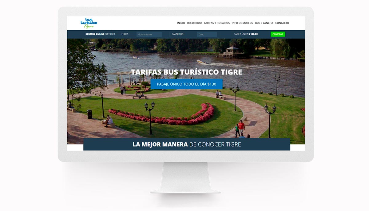 Diseño de página web para viajes y turismo