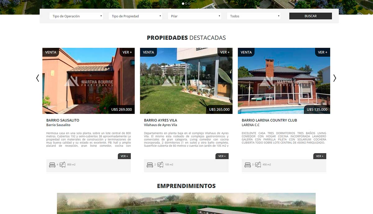 Diseño de página web inmobiliaria