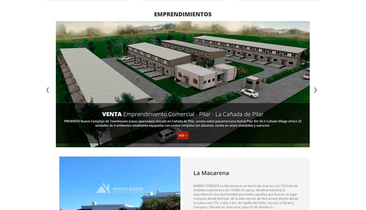 Diseño de página web inmobiliaria