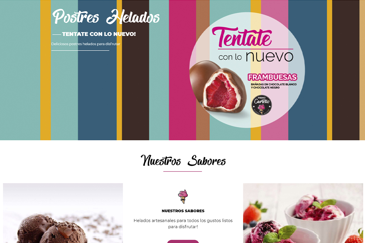 Diseño de página web heladeria