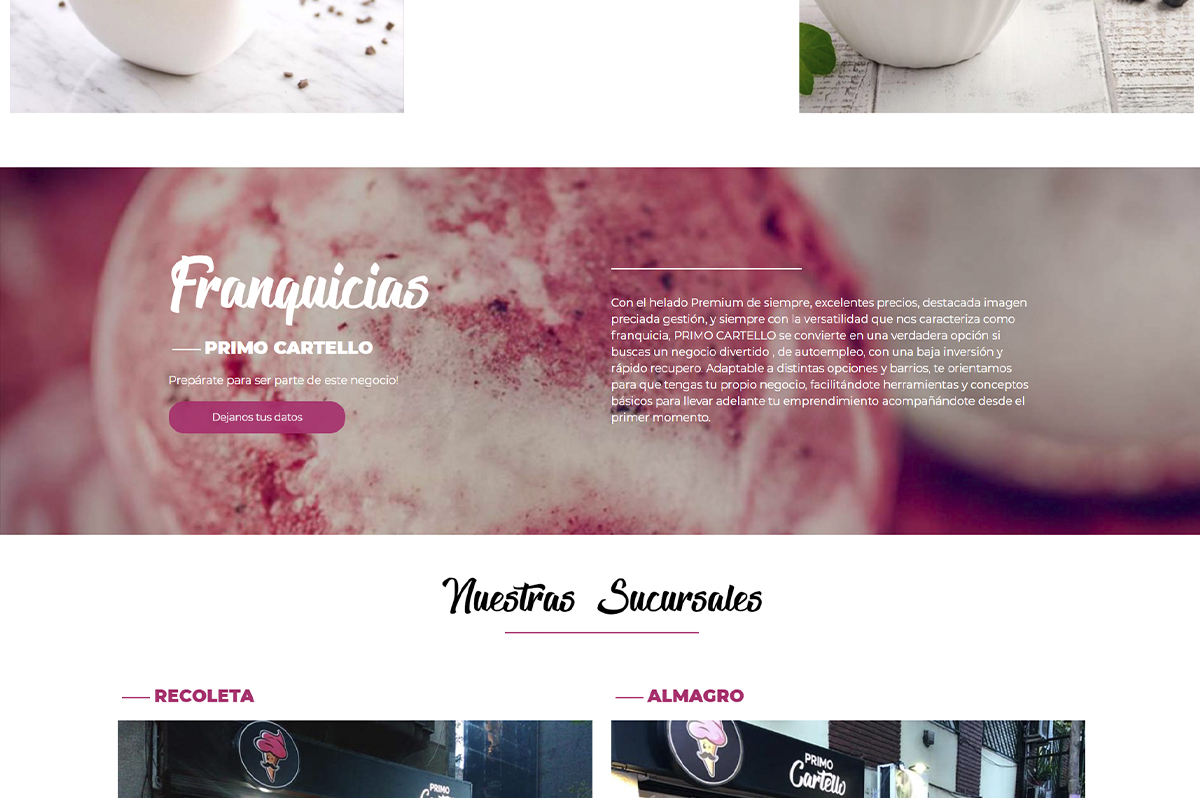 Diseño de página web heladeria