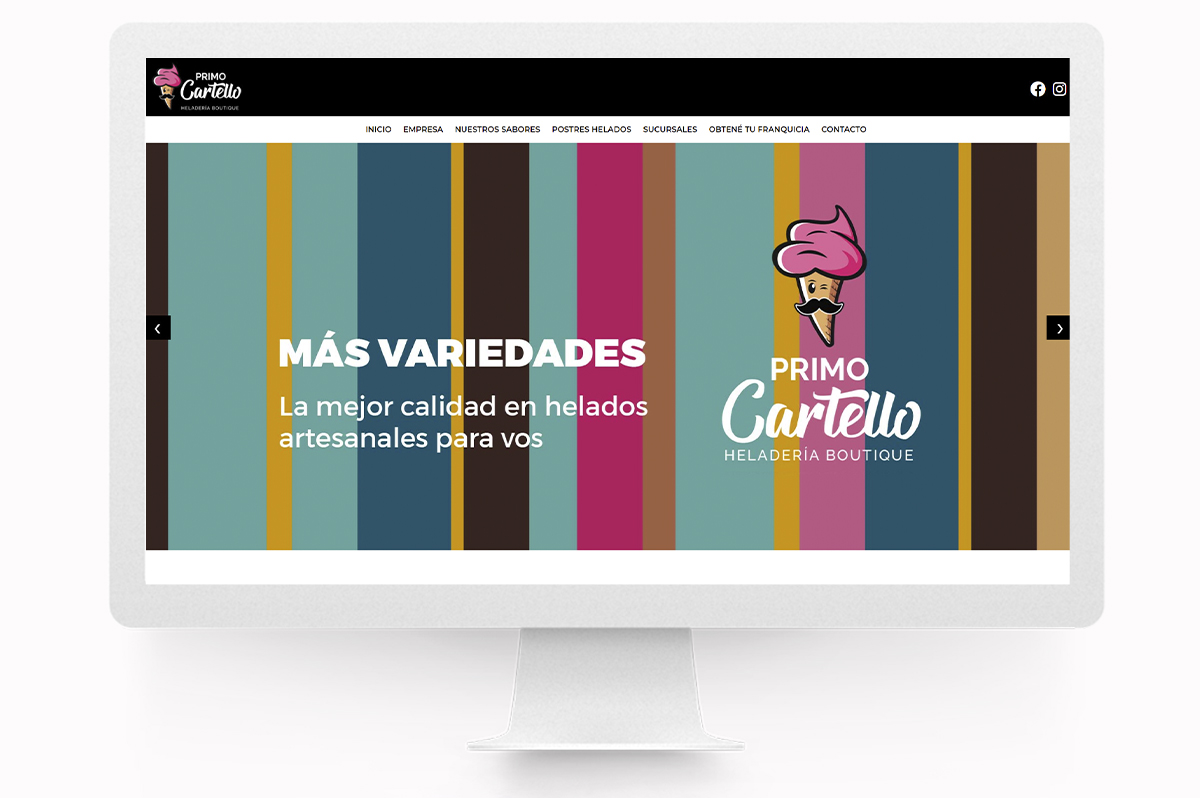 Diseño de página web heladeria