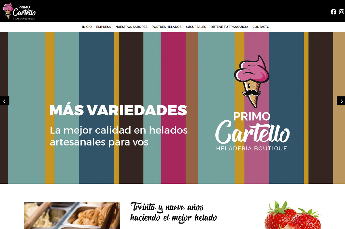 Diseño de página web heladeria