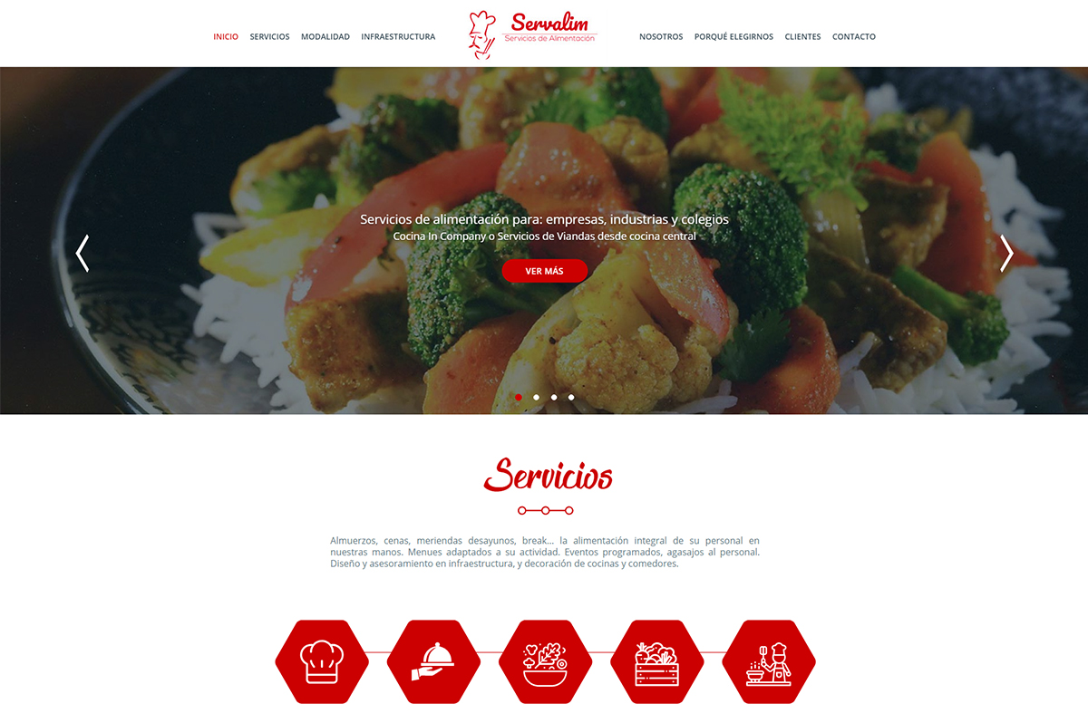 Diseño de página web gastronómica