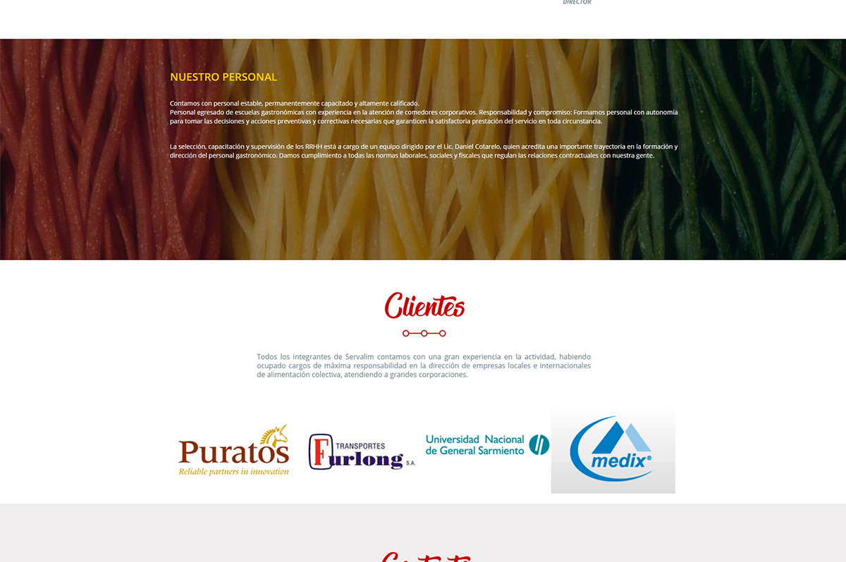 Diseño de página web gastronómica