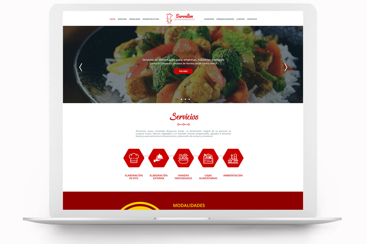 Diseño de página web gastronómica