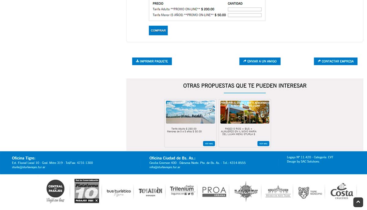 Diseño de página web para viajes y turismo